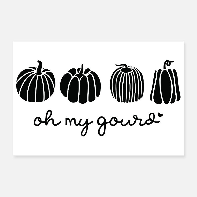 Illustration de citrouille avec Poster 30 x 20 cm