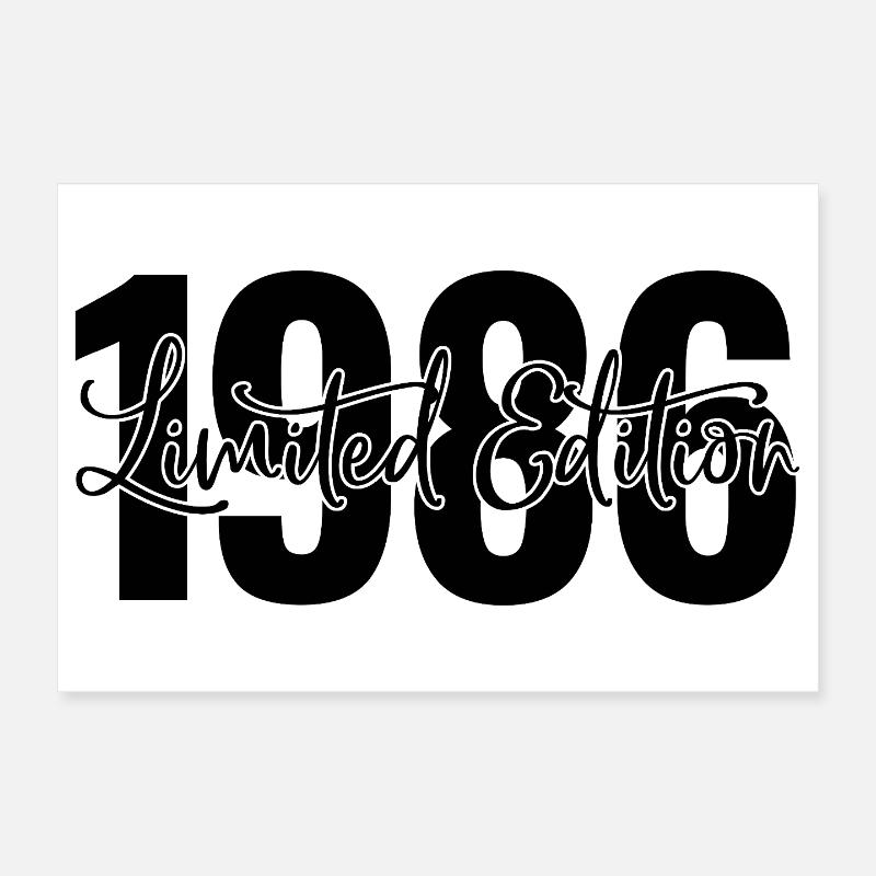 Limited edition 1986 - Poster 30x20 cm - Weiß