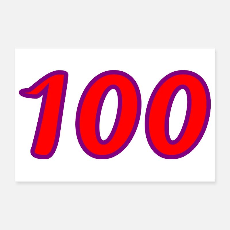 100. 100 ANS. 100e ANNIVERSAIRE. ANNIVERSAIRE 100  Poster 30 x 20 cm