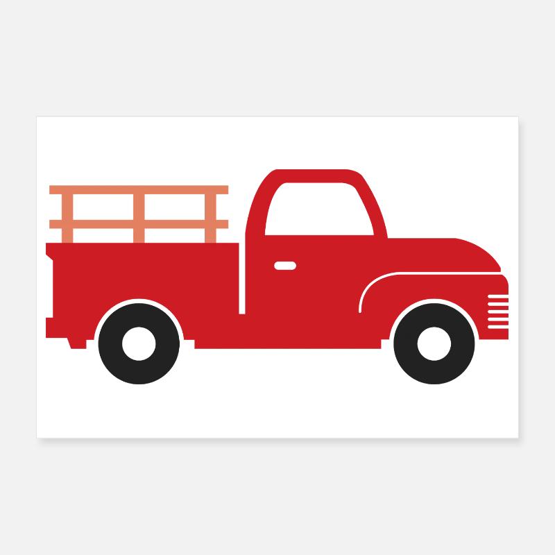 Vintage truck Poster 12" x 8" (30x20 cm)