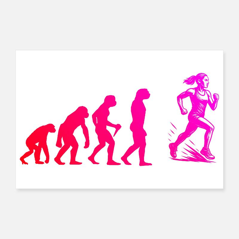 Characterful running design Poster 12" x 8" (30x20 cm)
