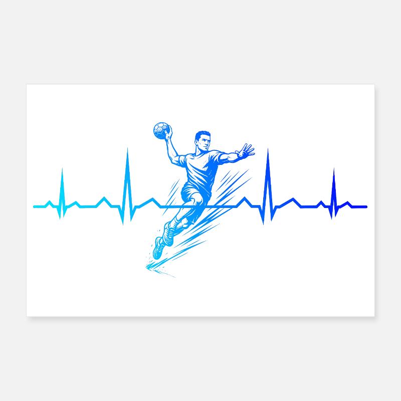 Amateurs de handball, écoutez ! Déclaration simple pour Poster 30 x 20 cm
