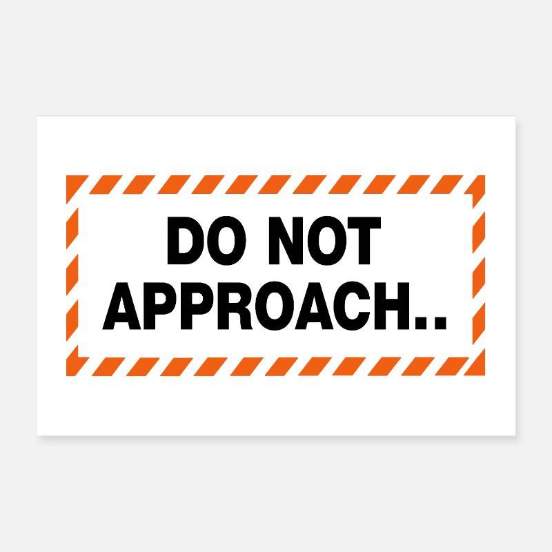 Déclaration de distance d’avertissement Poster 30 x 20 cm