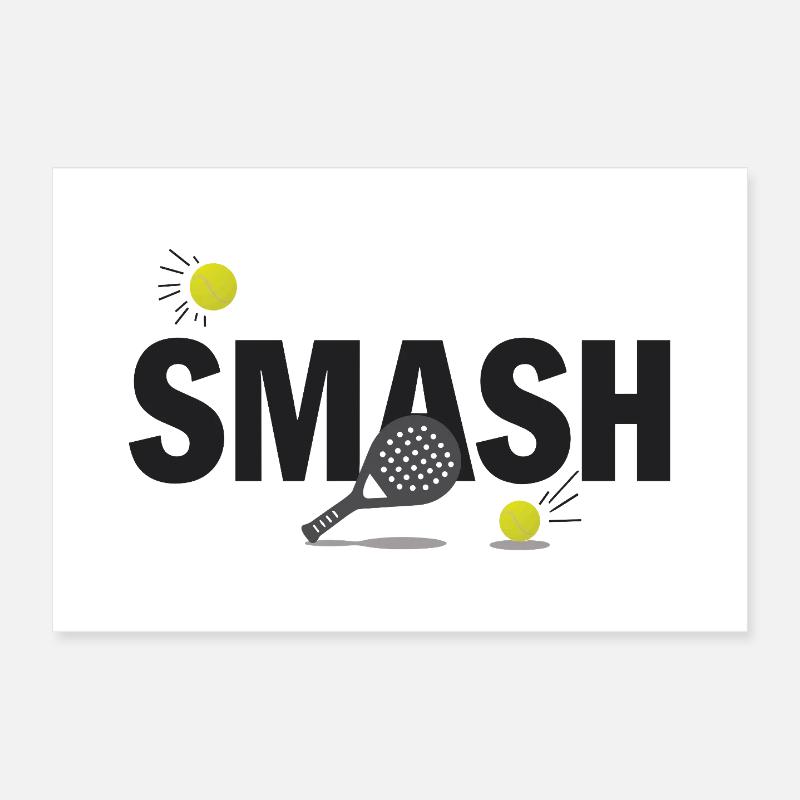 Look de terrain de sport de puissance Padel Smash Poster 30 x 20 cm