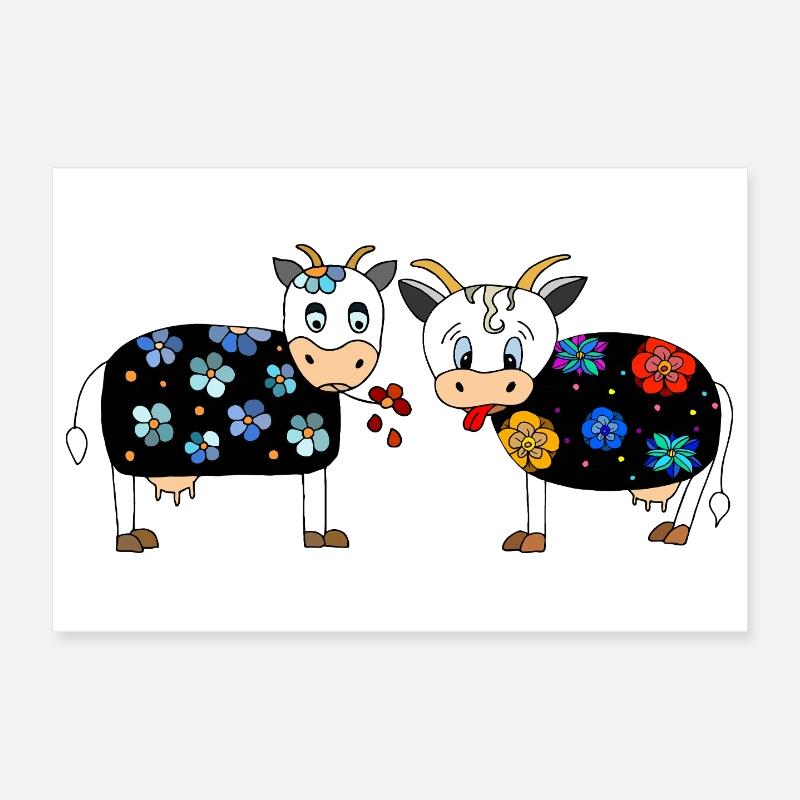 Vaches Poster 30 x 20 cm