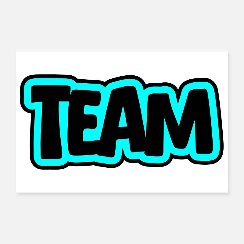 Team Schriftzug Poster 30x20 cm