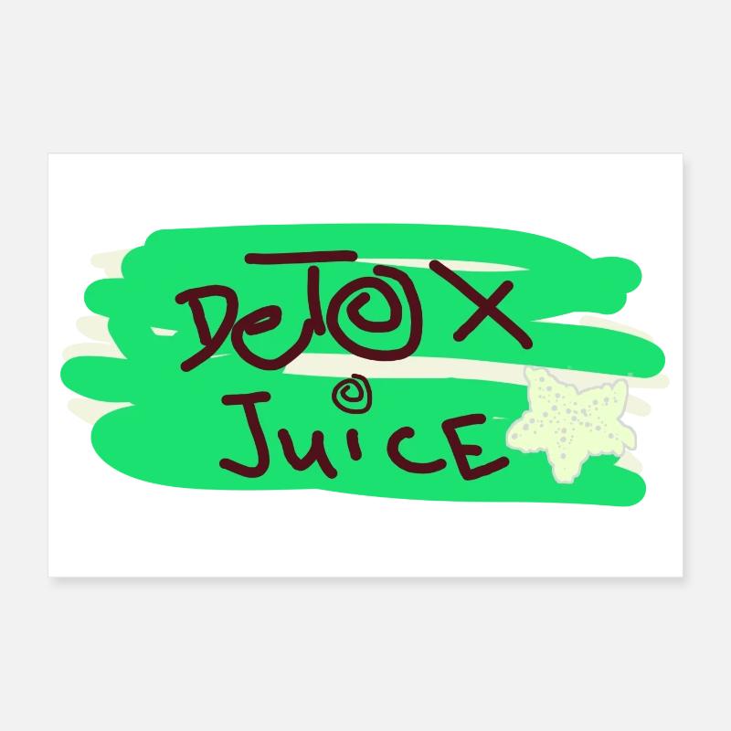 Detox saft text Poster 30x20 cm