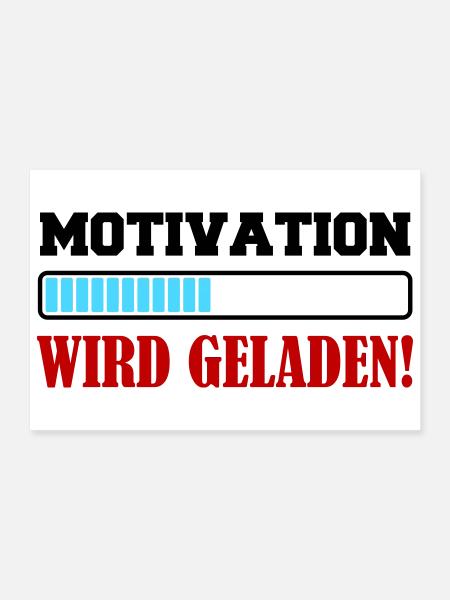motivation_wird_geladen- - Poster 30x20 cm - Weiß - Vorne