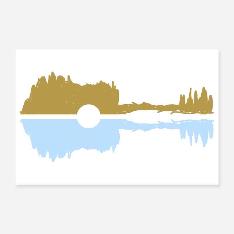 Guitar pastel Poster 12" x 8" (30x20 cm)