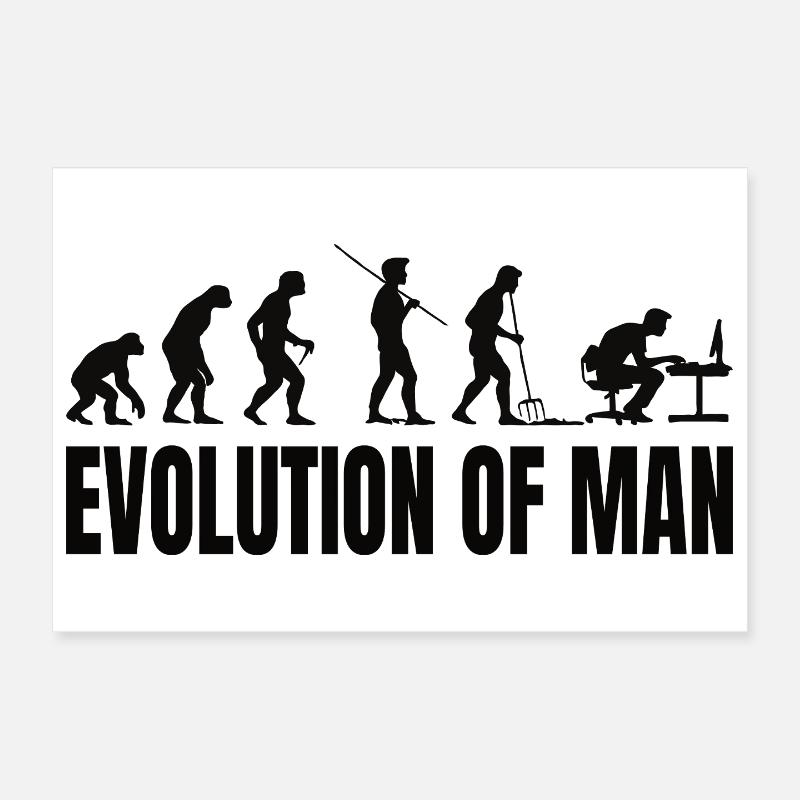Programmer Computer Freak Evolution Poster 12" x 8" (30x20 cm)