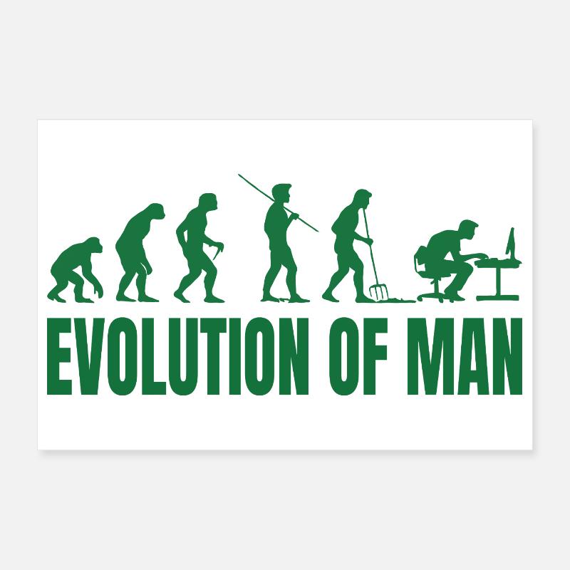 Evolution of Man Programmer IT Poster 12" x 8" (30x20 cm)