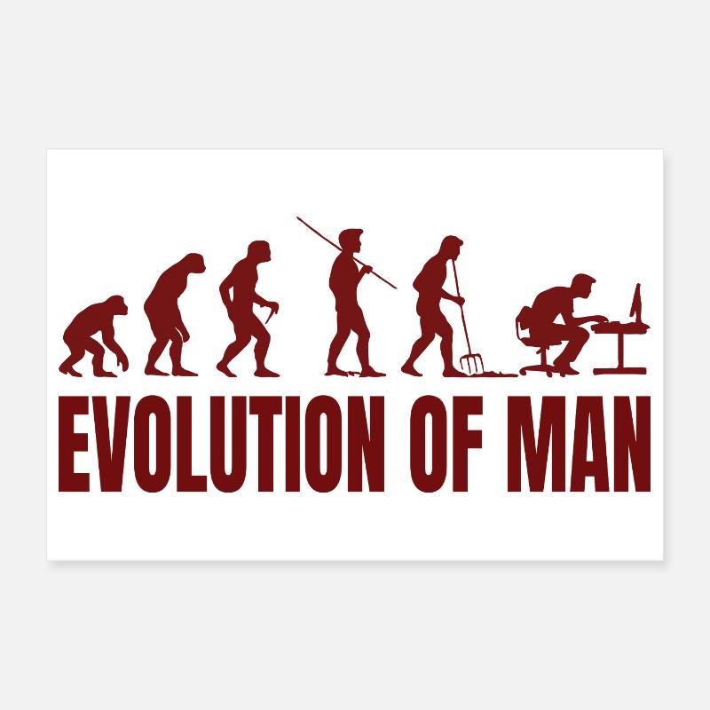 Computer PC Evolution Informatiker Programmierer Poster 30x20 cm