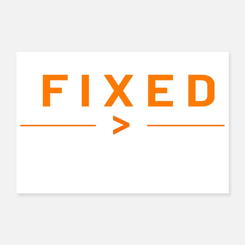Bitcoin Fixed Supply Typography Poster 12" x 8" (30x20 cm)