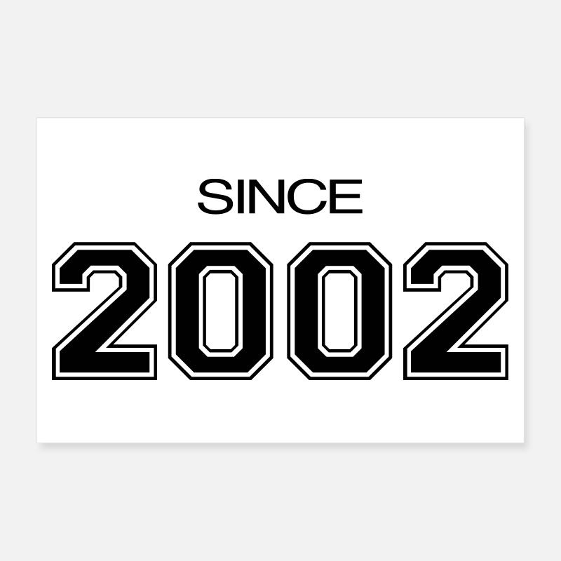 2002 Geburtstagsgeschenk Poster 30x20 cm