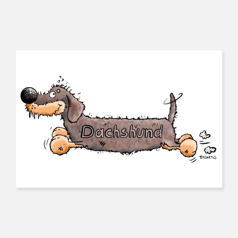 Cute Dachshund Poster 12" x 8" (30x20 cm)
