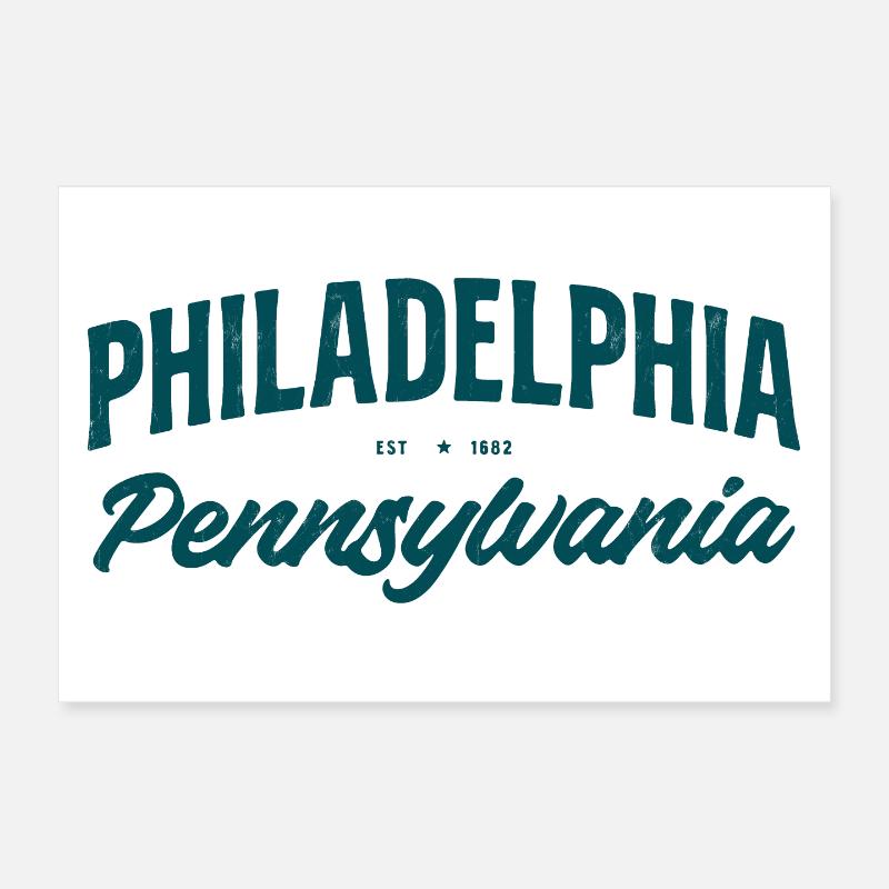 Philadelphia Script Pennsylvania Poster 30x20 cm