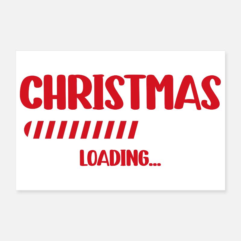 Christmas Loading Progress Bar Poster 12" x 8" (30x20 cm)