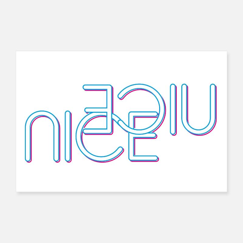 Nice schriftzug Poster 30x20 cm