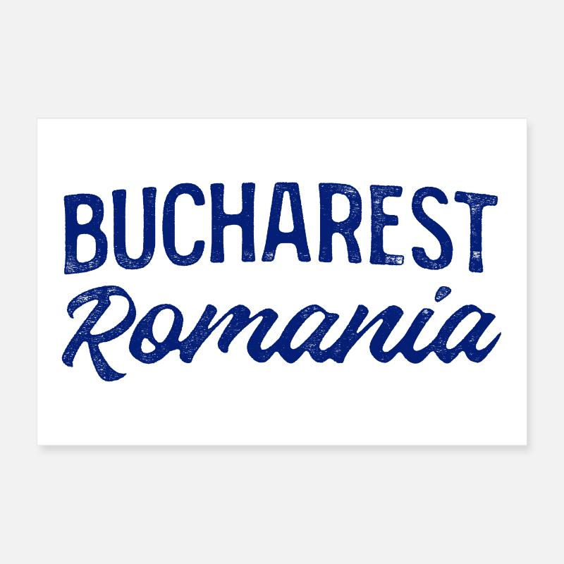 Bucarest, Roumanie, Lettrage à la main Poster 30 x 20 cm