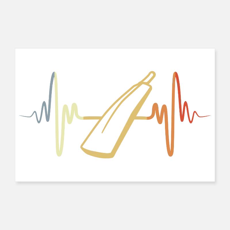 Cricket bat heart palpitations ECG Poster 12" x 8" (30x20 cm)