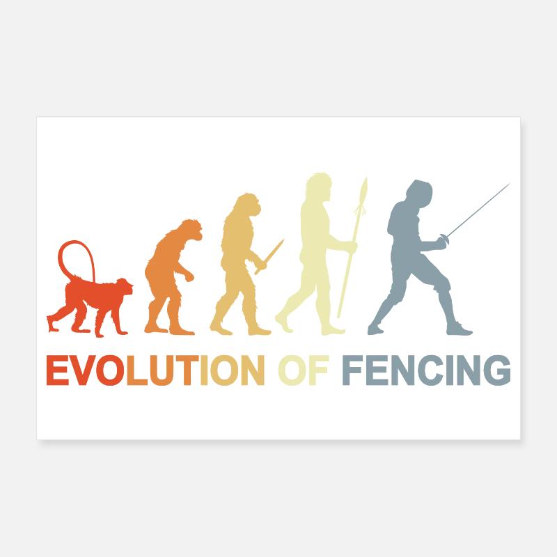 Évolution de l’escrime Poster 30 x 20 cm