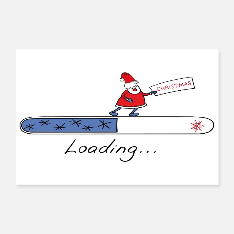 Christmas Loading Poster 12" x 8" (30x20 cm)