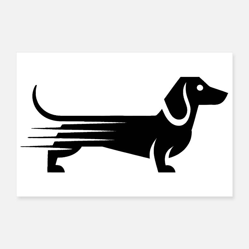Dachshund - Cool Pet Logo Poster 12" x 8" (30x20 cm)