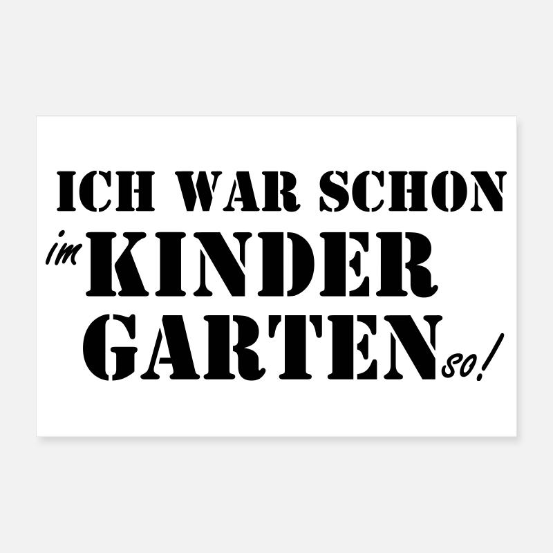 School Beginner Kindergarten - Poster 12" x 8" (30x20 cm) - white