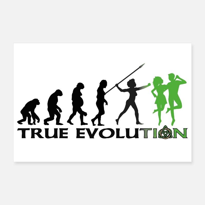 Evolution towards traditional Irish dance Poster 12" x 8" (30x20 cm)