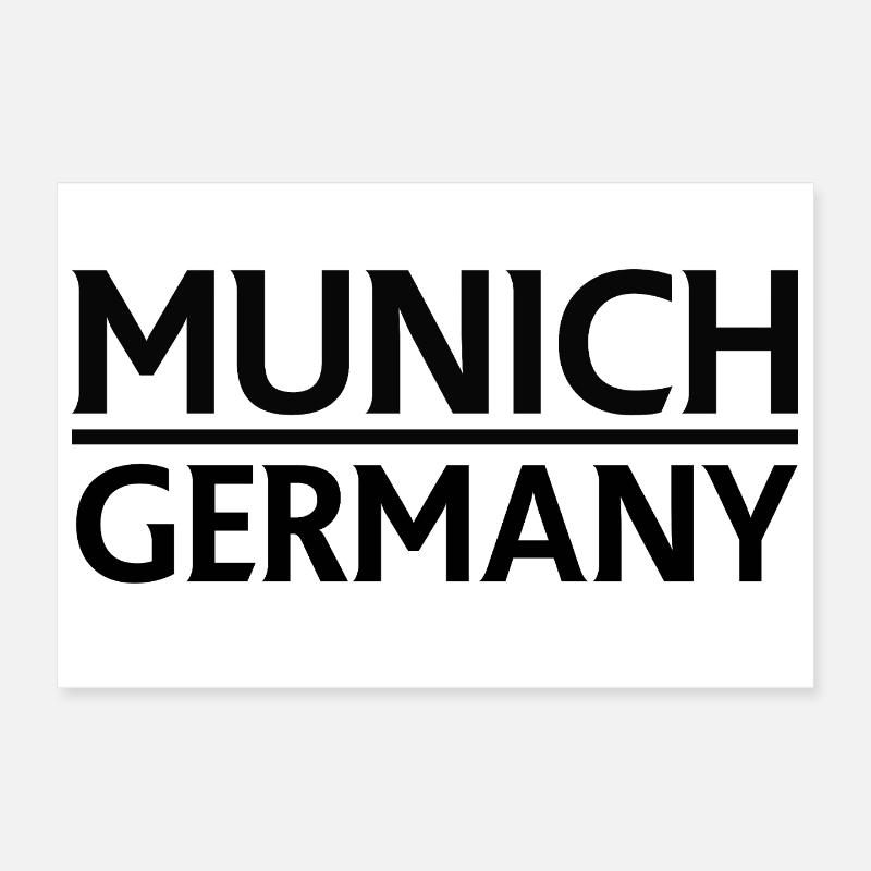 München – Deutschland Textdesign Poster 30x20 cm