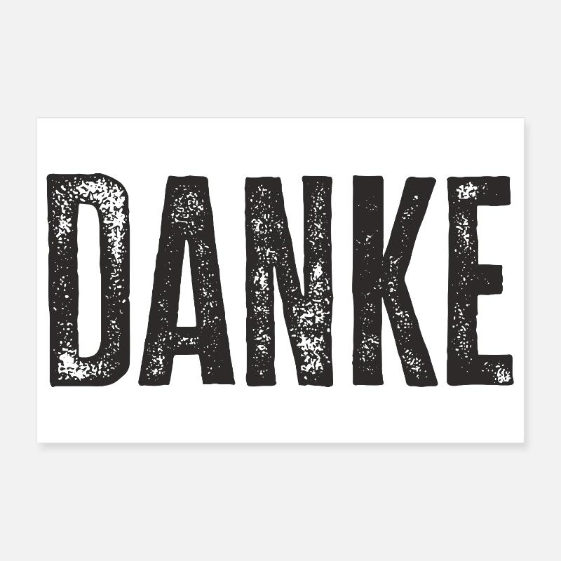 Lettres de remerciement – Conception de texte minimaliste Poster 30 x 20 cm