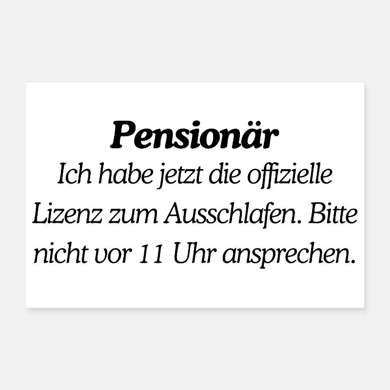 Finally a pensioner Poster 12" x 8" (30x20 cm)