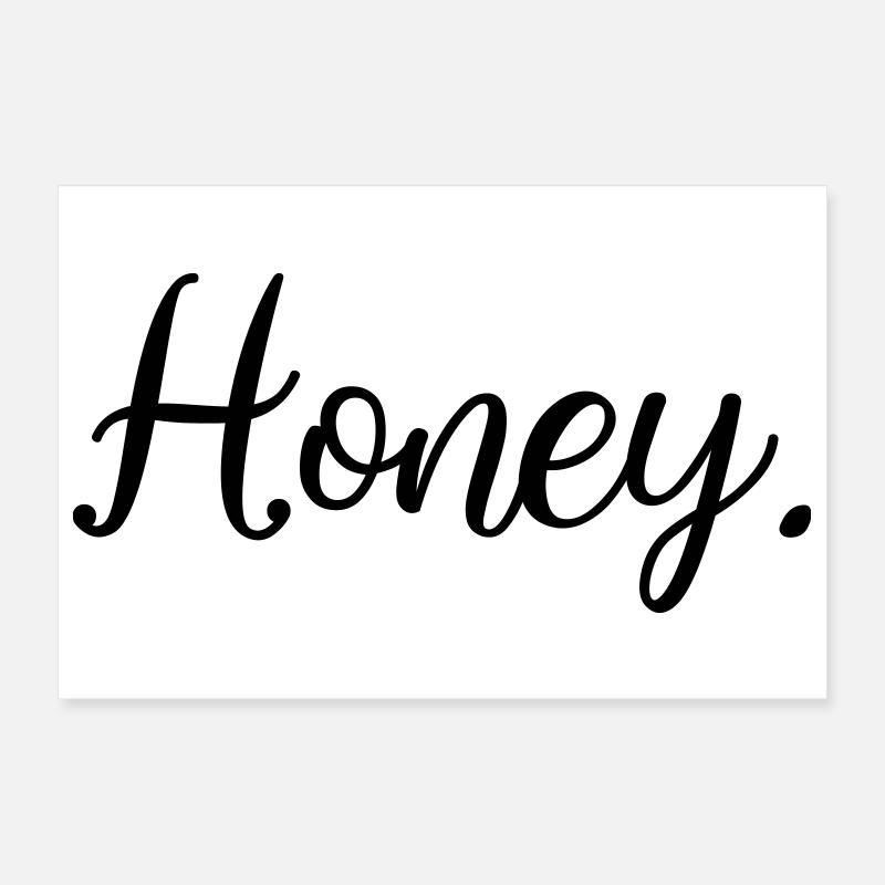 Frauen Herren Honig Honey Statement Poster 30x20 cm