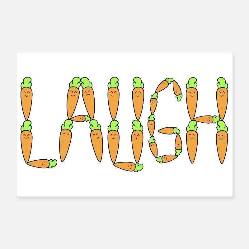 Karotten lachen Poster 30x20 cm