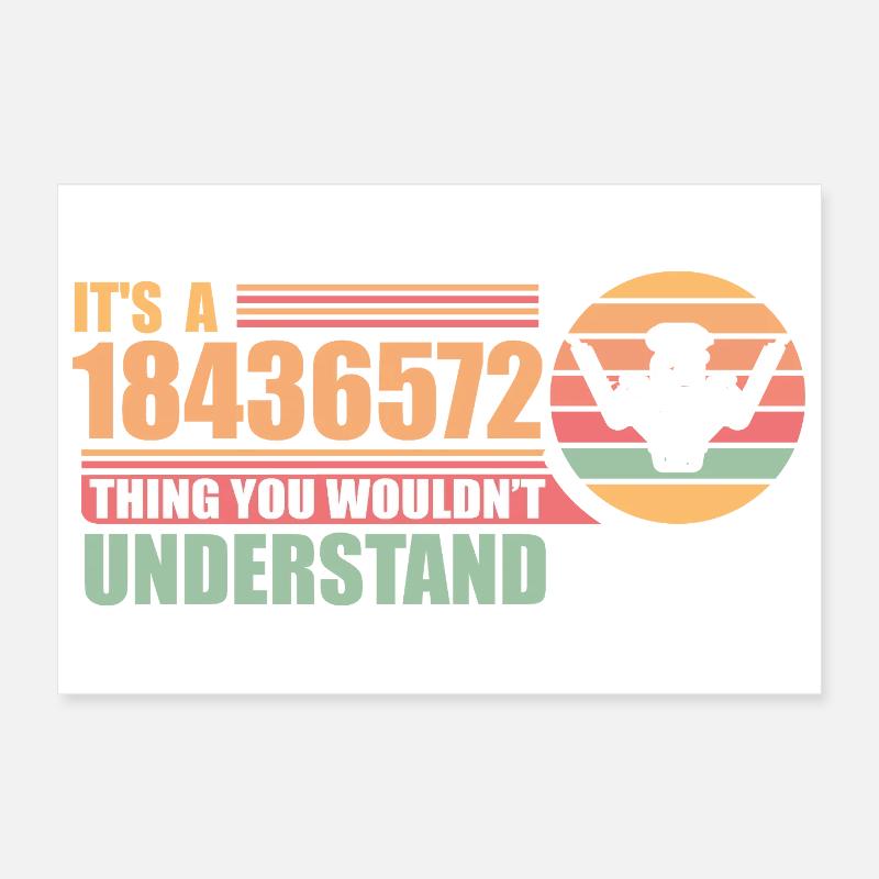 18436572 - V8 Engine Car Enthusiasts Mechanics Poster 12" x 8" (30x20 cm)