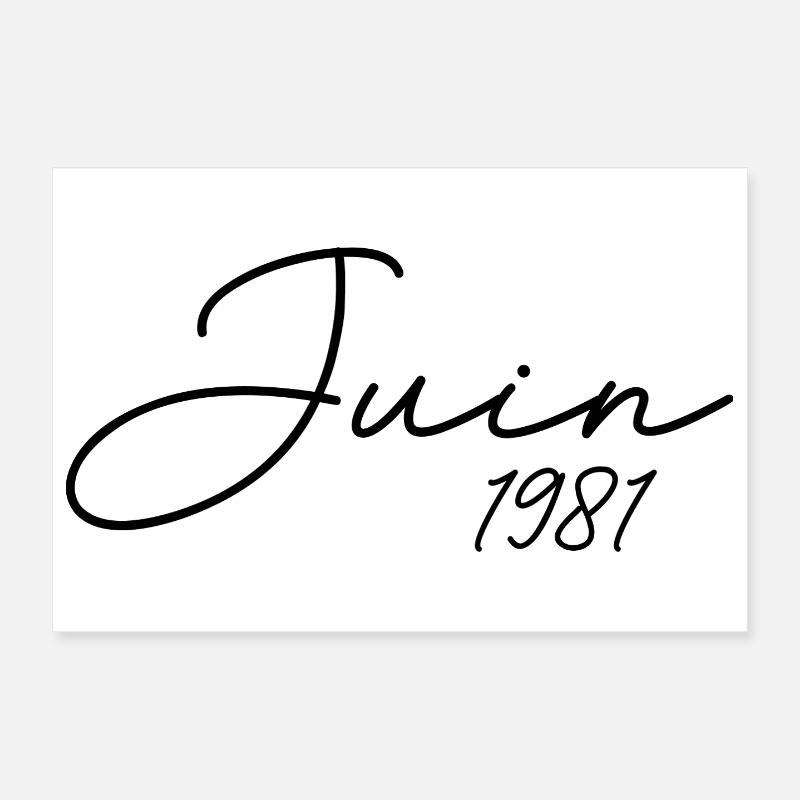Geburtstag 1981 Juni 1981 Geschenk Juni 1981 Poster 30x20 cm
