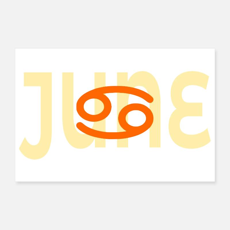 Geburtstag Juni – Sternzeichen Krebs Poster 30x20 cm
