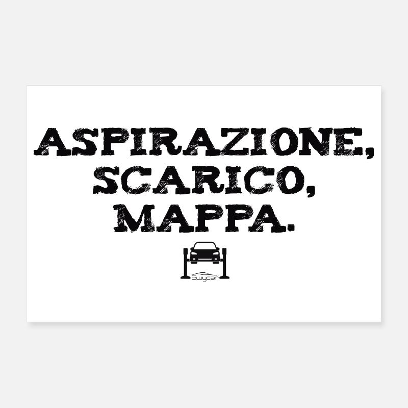 INTAKE, EXHAUST, MAP Poster 12" x 8" (30x20 cm)