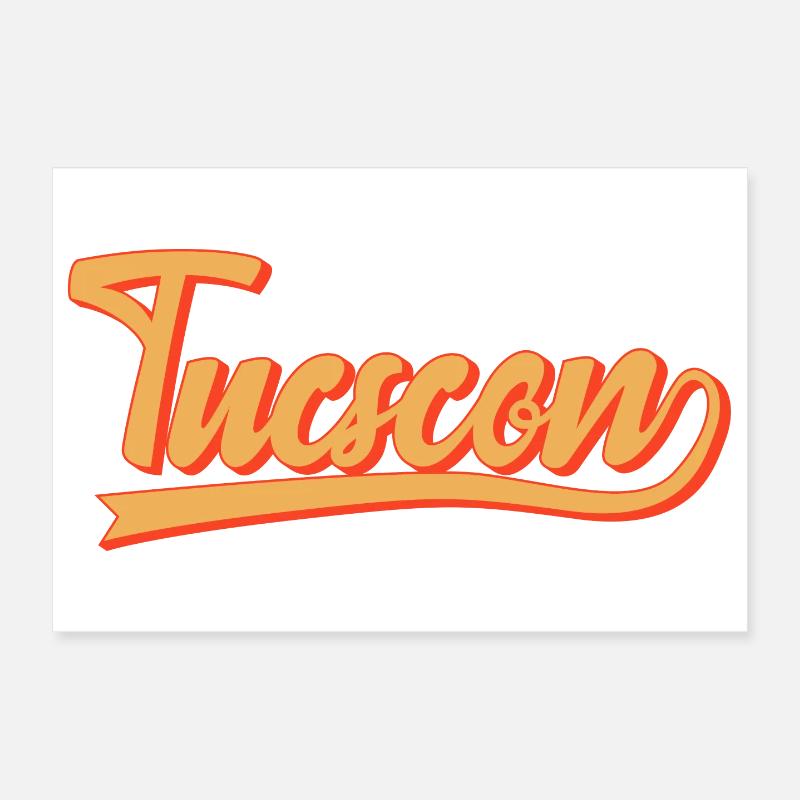Lettrage rétro de Tucson Poster 30 x 20 cm