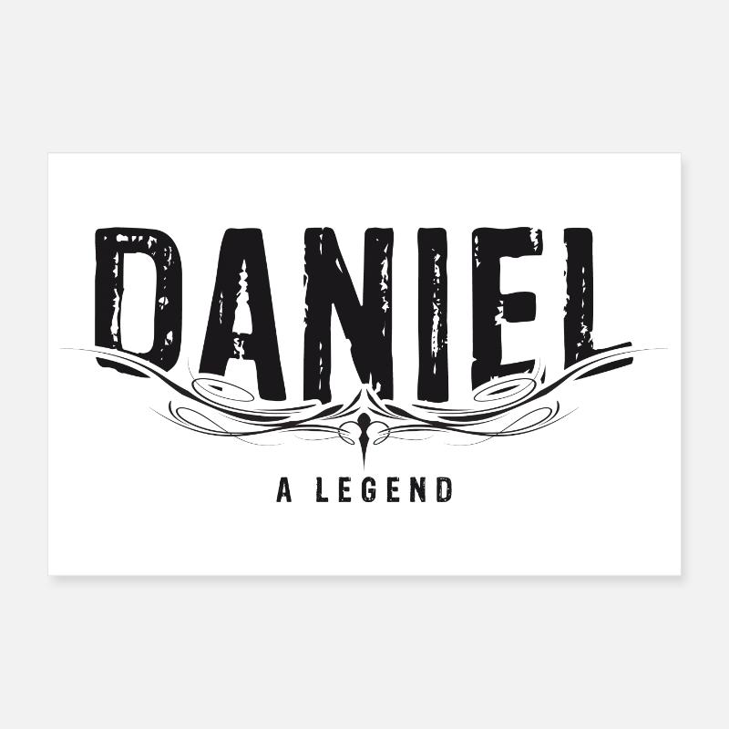 DANIEL A LEGEND decorated - Poster 12" x 8" (30x20 cm) - white
