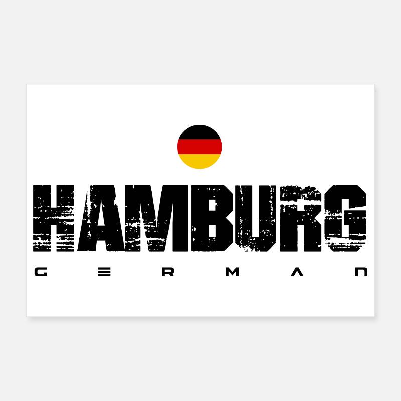German Heritage Circle Flag Poster 12" x 8" (30x20 cm)