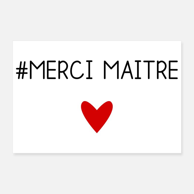 MAÎTRE. MAITRE. MERCI. MERCI MAÎTRE. MAITRE Poster 30 x 20 cm