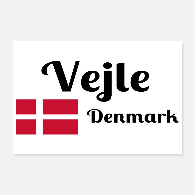 Vejle Danemark - Imprimés élégants Poster 30 x 20 cm