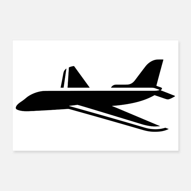 Airplane Drawing Poster 12" x 8" (30x20 cm)