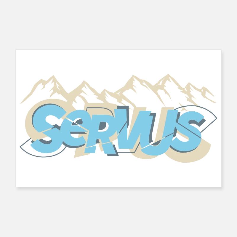 Servus Panorama Poster 30x20 cm