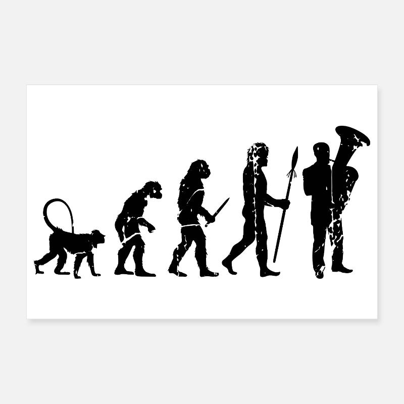 Entwicklung des Tuba Spielers Poster 30x20 cm