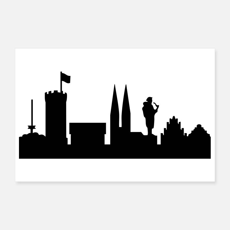 Bielefeld Skyline Poster 30x20 cm