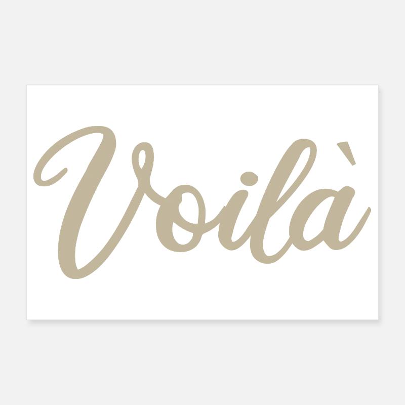 Voila Manuscrit Script Design Poster 30 x 20 cm