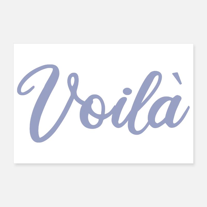 Voilà - violet Poster 12" x 8" (30x20 cm)