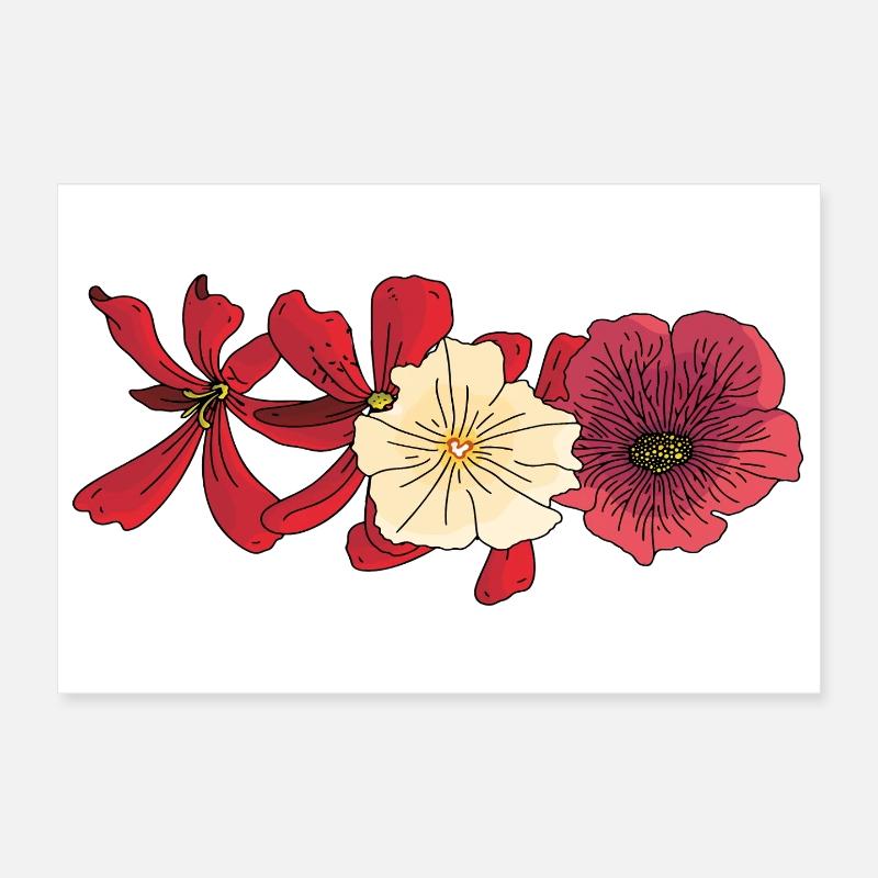 Vrille florale florale Poster 30 x 20 cm